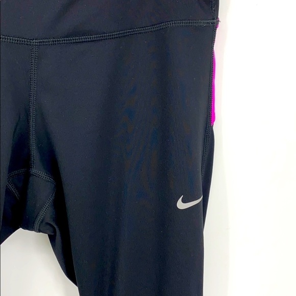 Nike Dry Fit Pink & Black Capris SZ M - Picture 4 of 6